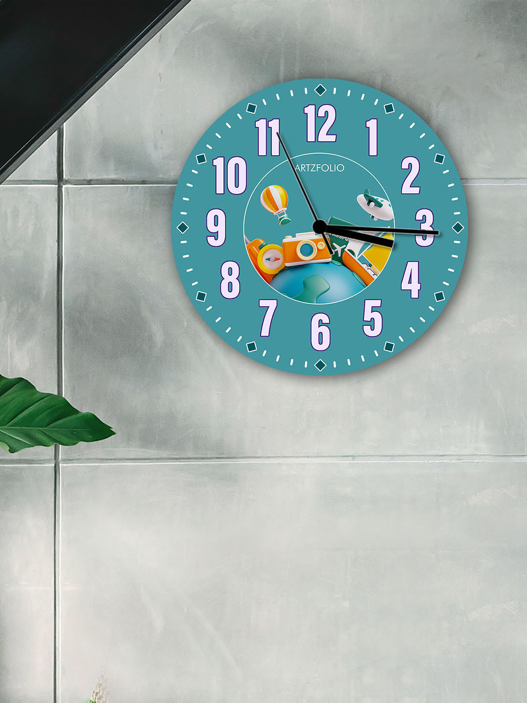 

ArtzFolio Multicoloured Printed Contemporary Wall Clock, Multi
