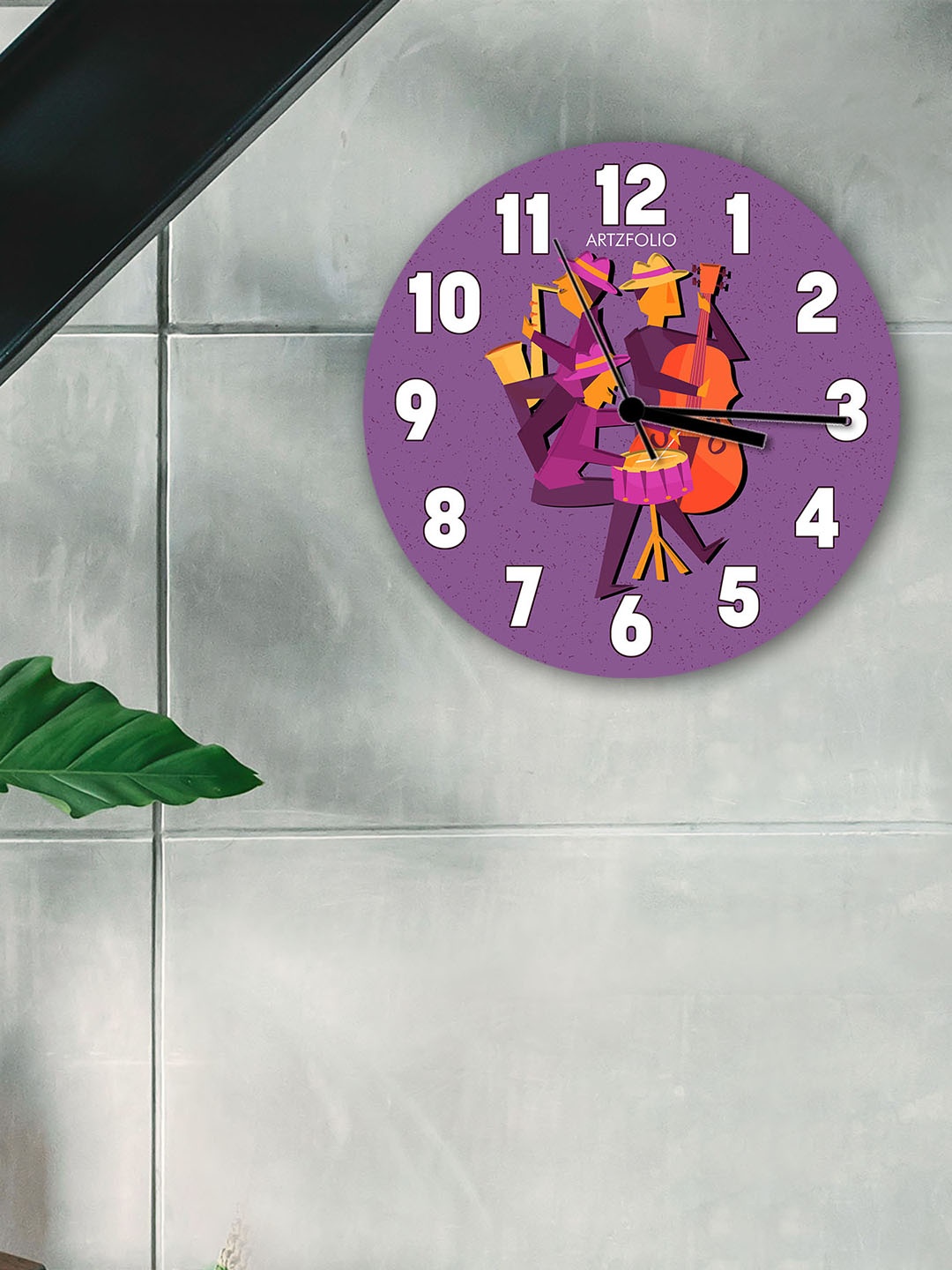 

ArtzFolio Multicoloured Printed Contemporary Wall Clock, Multi