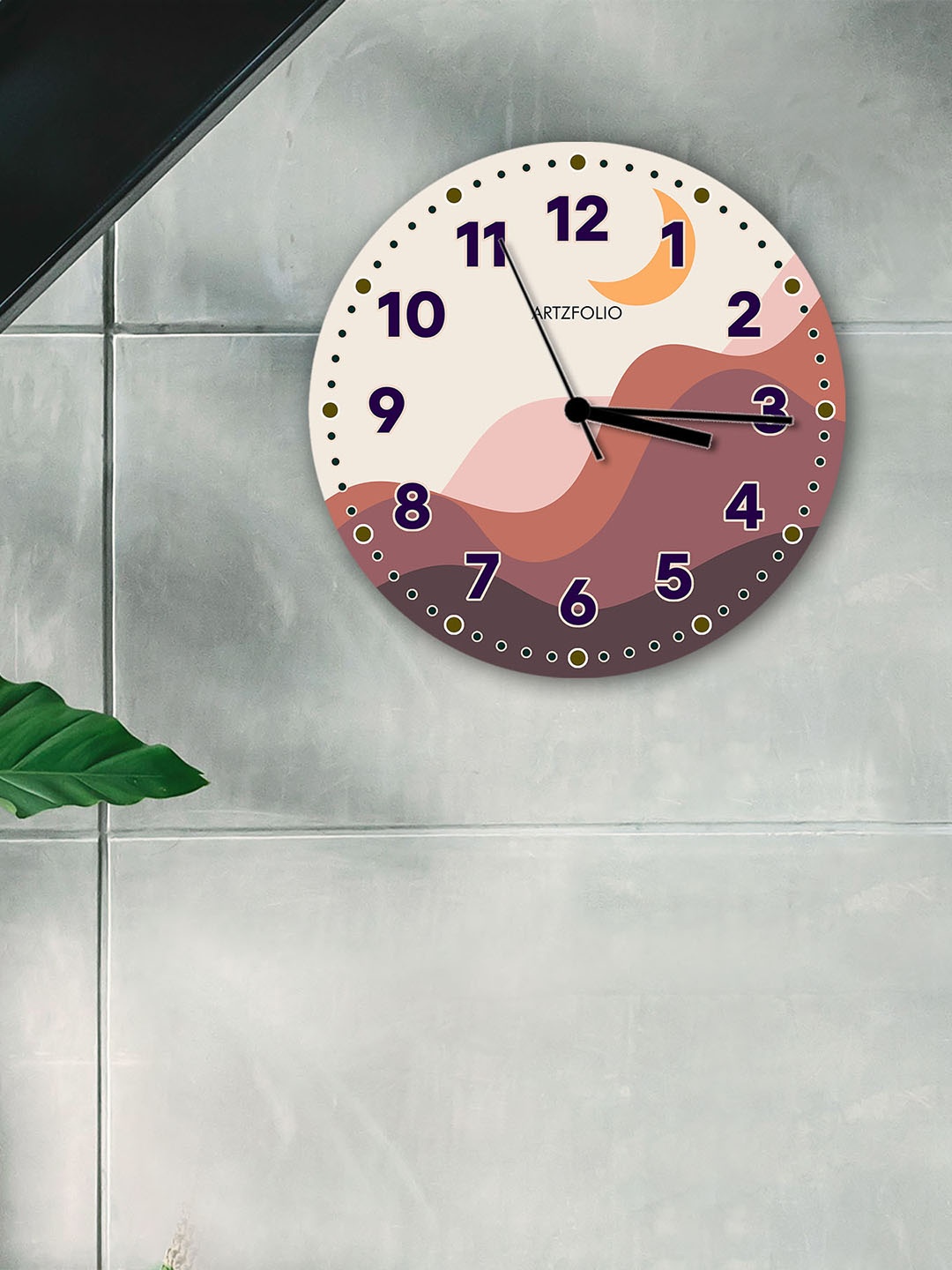 

ArtzFolio Multicoloured Printed Contemporary Wall Clock, Multi