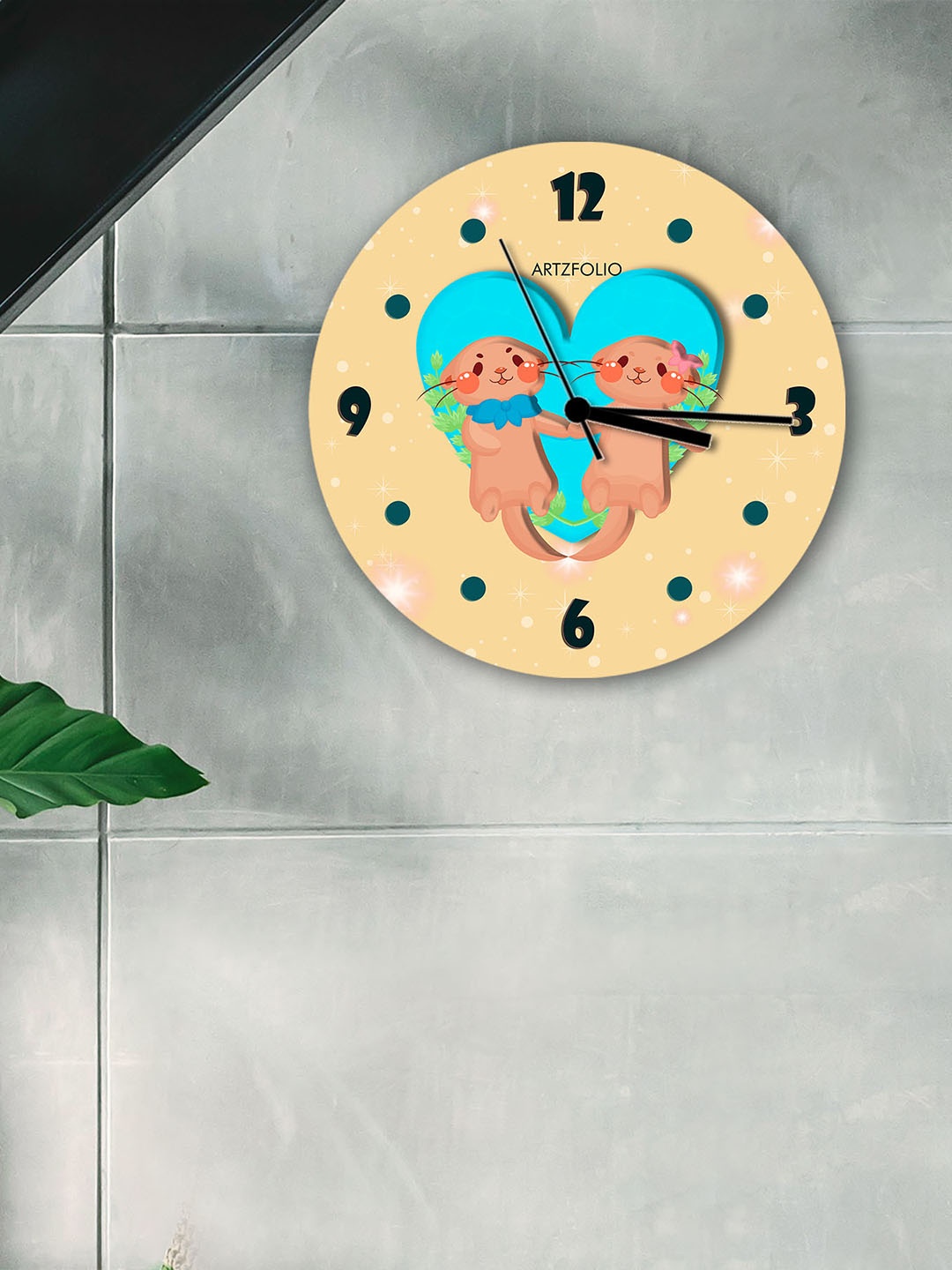 

ArtzFolio Multicoloured Printed Contemporary Wall Clock, Multi