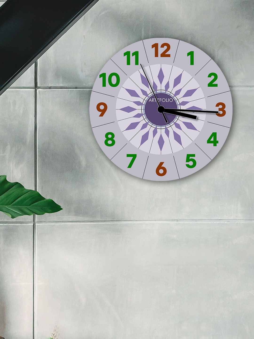

ArtzFolio Multicoloured Printed Contemporary Wall Clock, Multi