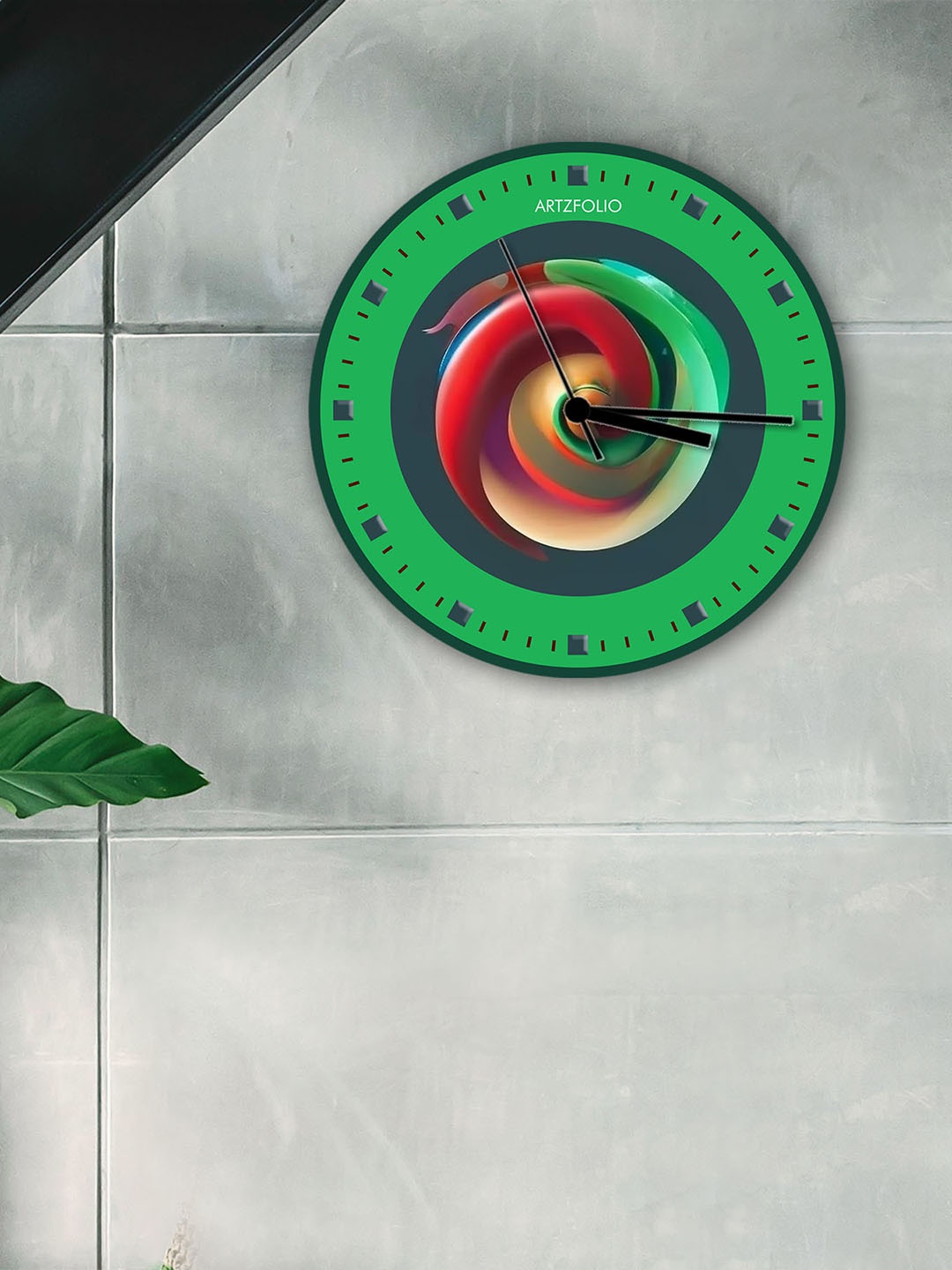

ArtzFolio Multicoloured Printed Contemporary Wall Clock, Multi
