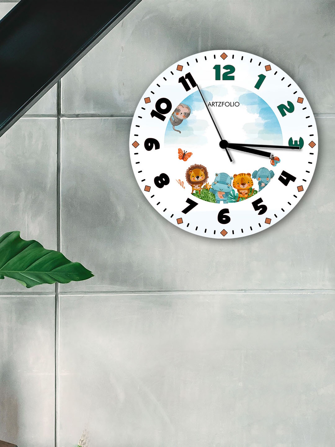 

ArtzFolio Multicoloured Printed Contemporary Wall Clock, Multi