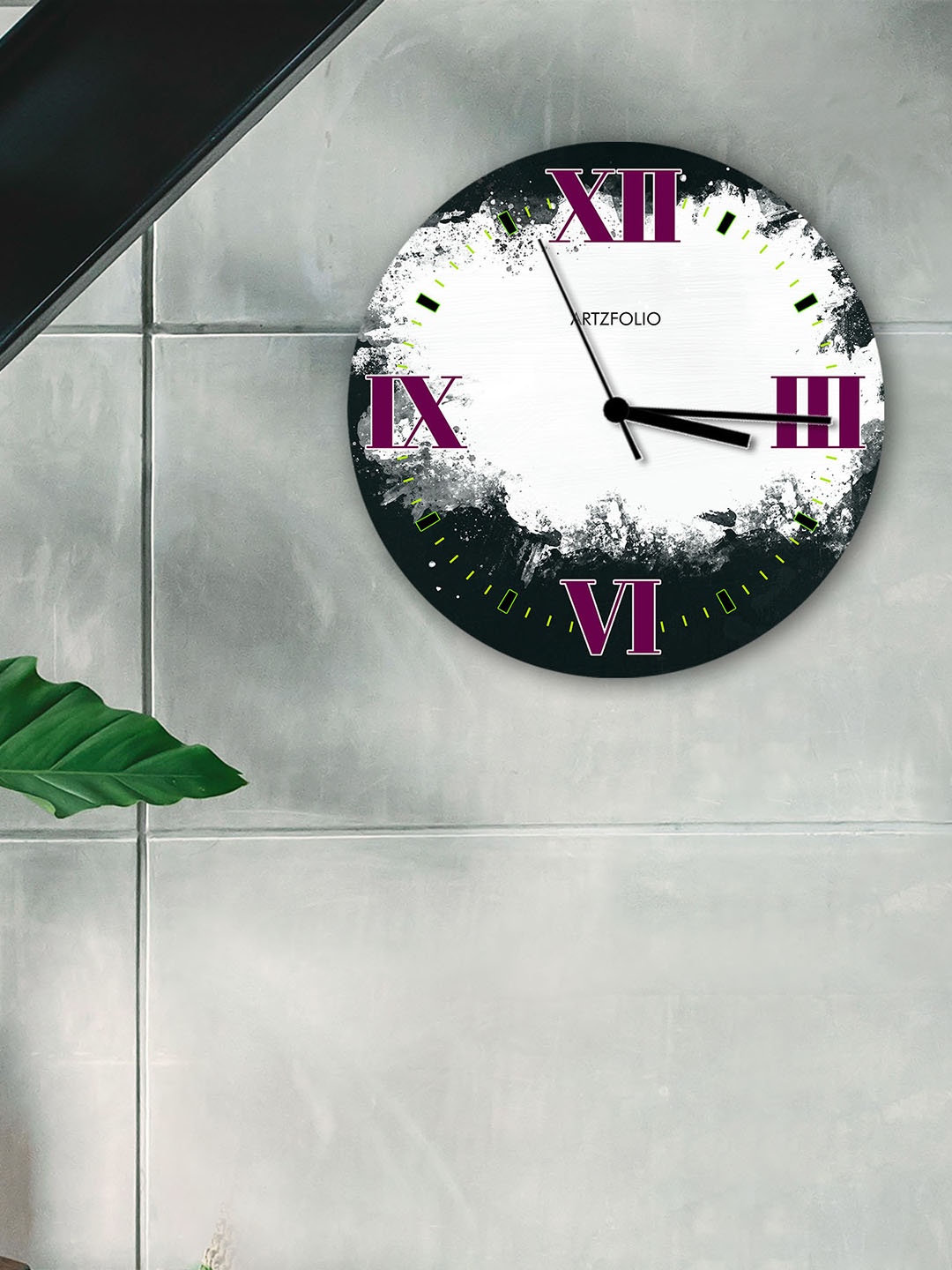 

ArtzFolio Multicoloured Printed Contemporary Wall Clock, Multi