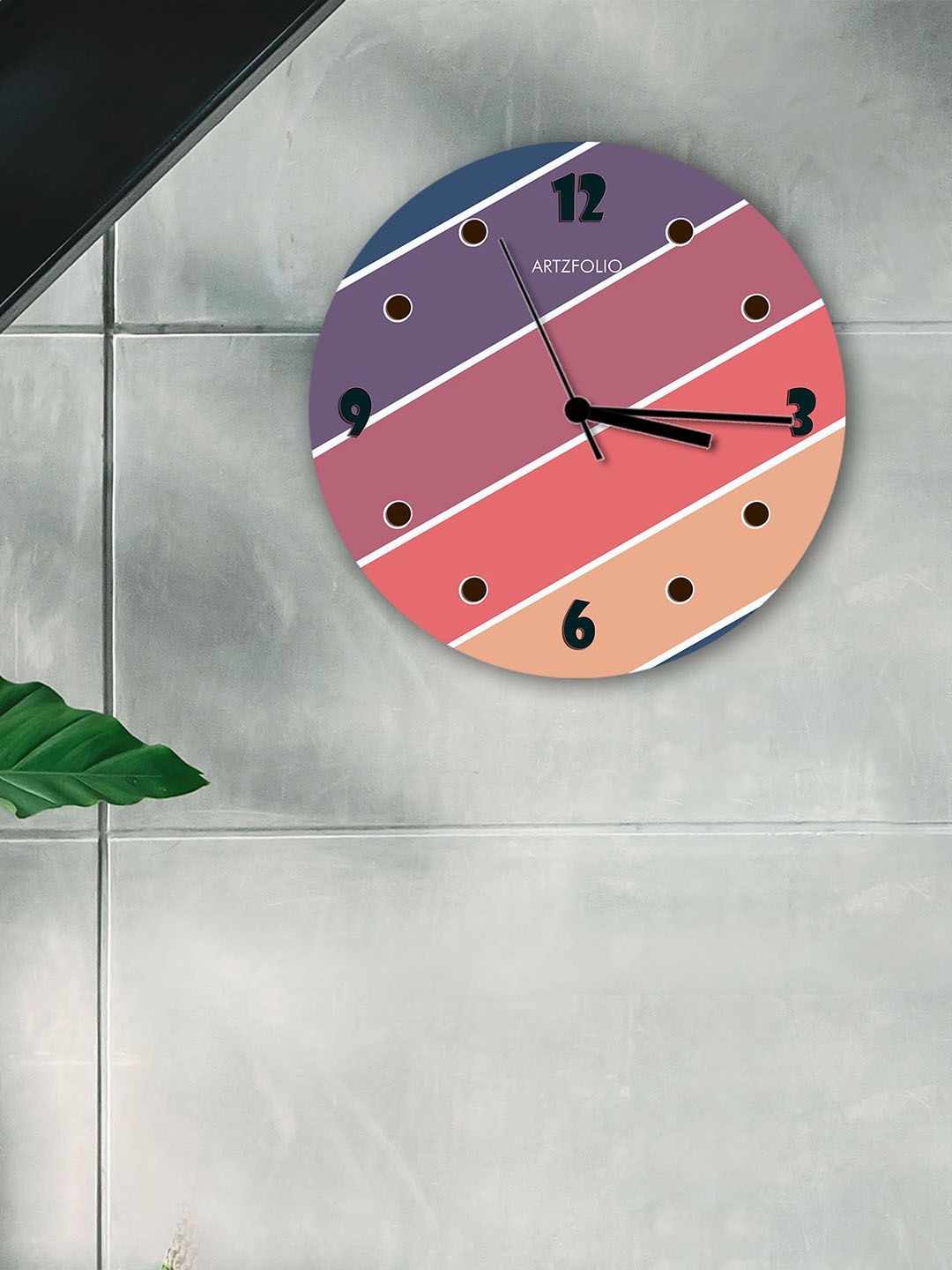 

ArtzFolio Multicoloured Printed Contemporary Wall Clock, Multi