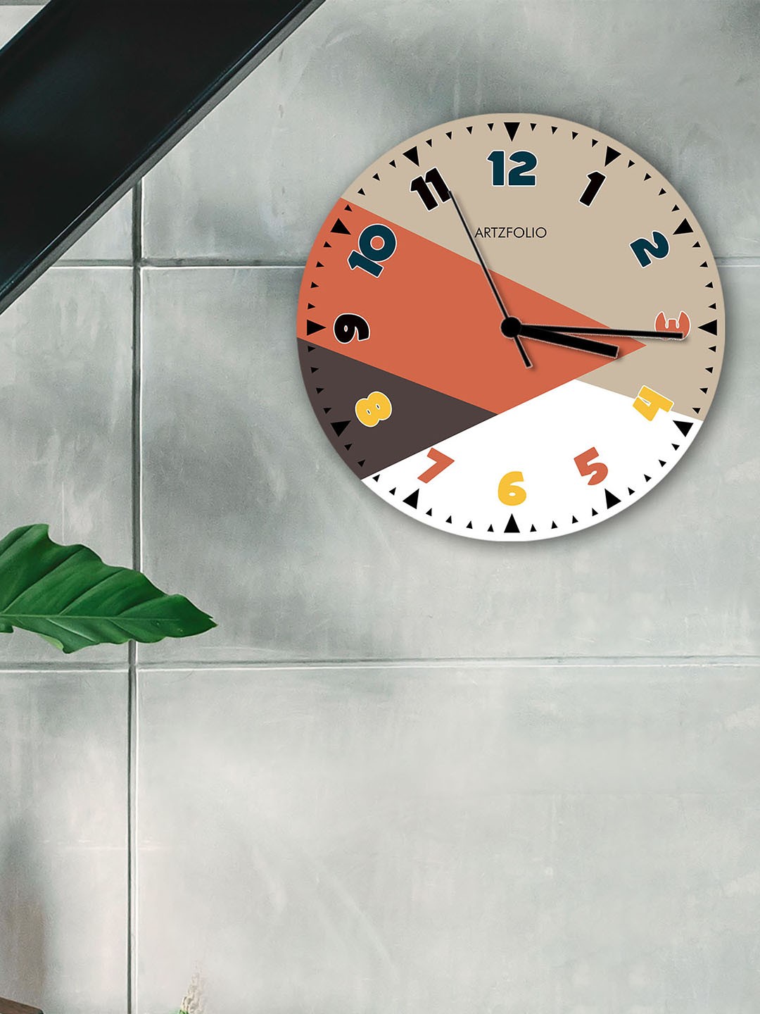 

ArtzFolio Multicoloured Printed Contemporary Wall Clock, Multi