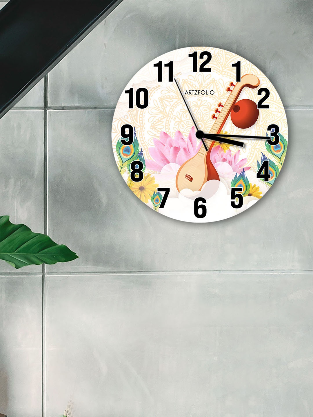 

ArtzFolio Multicoloured Printed Contemporary Wall Clock, Multi