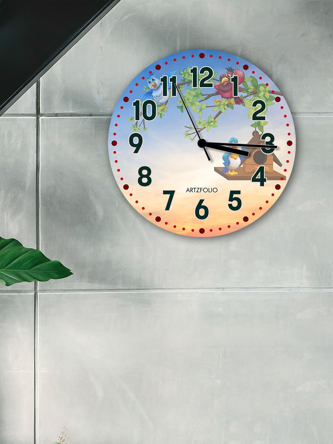 

ArtzFolio Multicoloured Printed Contemporary Wall Clock, Multi