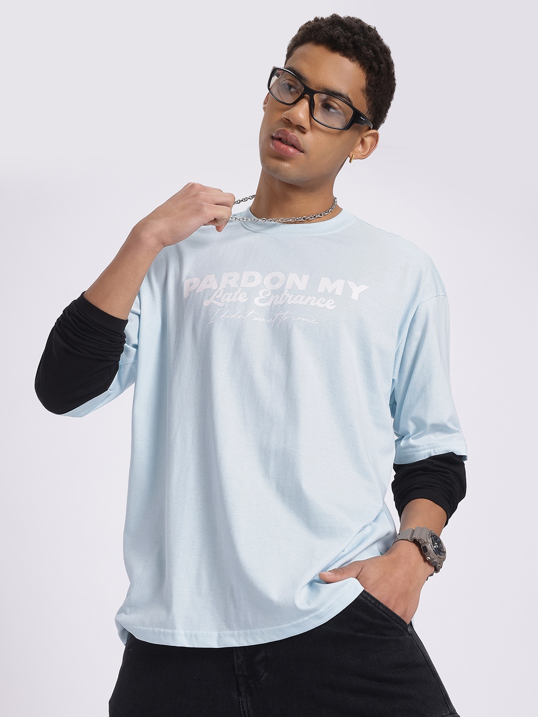 

glitchez ComfortCore Word Whimsy Doctor Sleeve T-Shirt, Blue