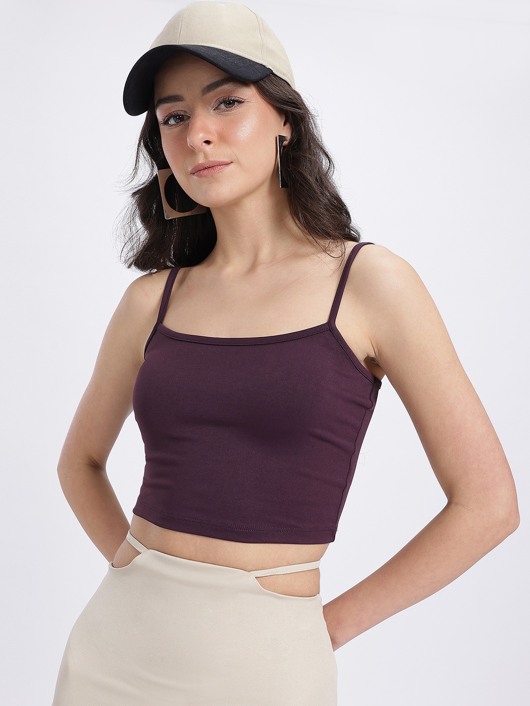 

glitchez Plum Power Cami Top, Burgundy