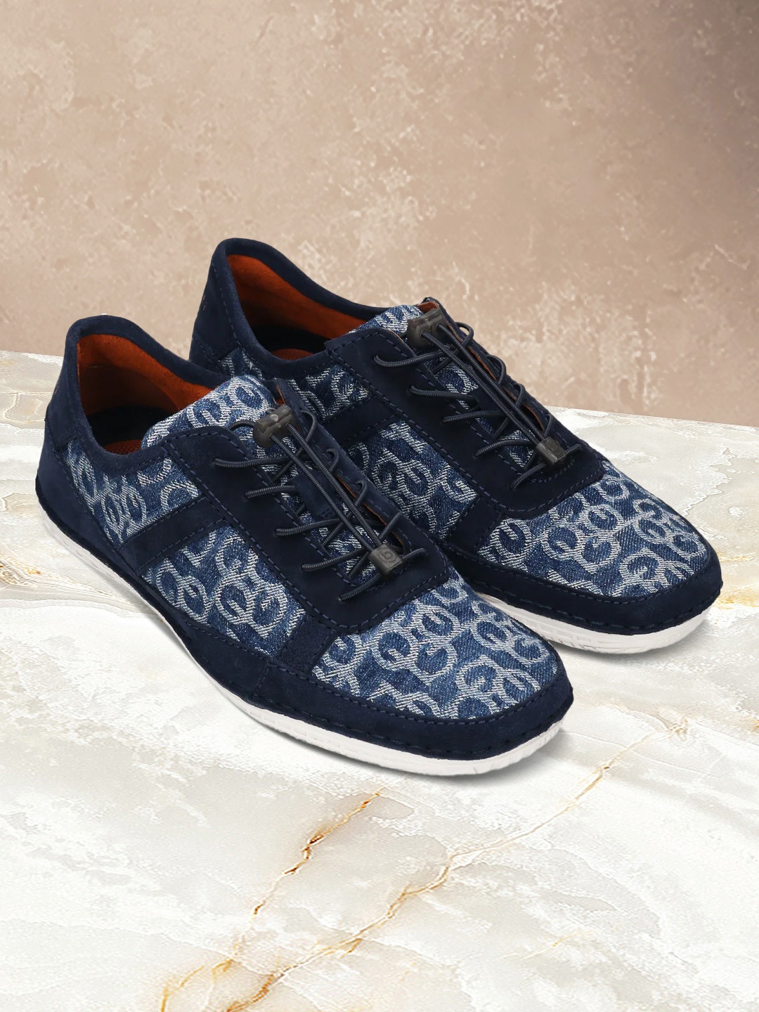 

Bugatti Men Round Toe Mid-Top Slip-On Sneakers, Blue