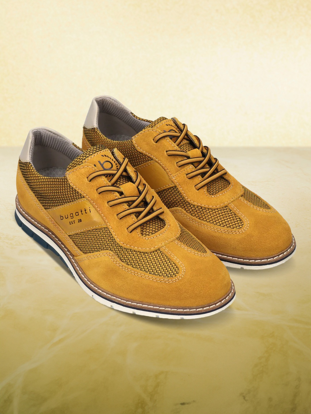 

Bugatti Men Leather Lace-Ups Sneakers, Yellow
