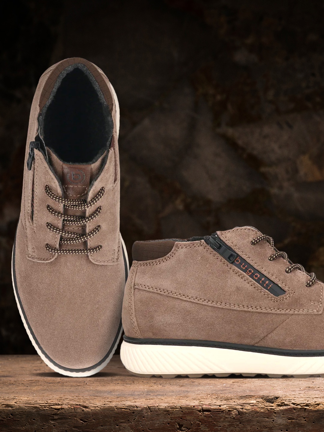 

Bugatti Men Leather Sneakers, Brown