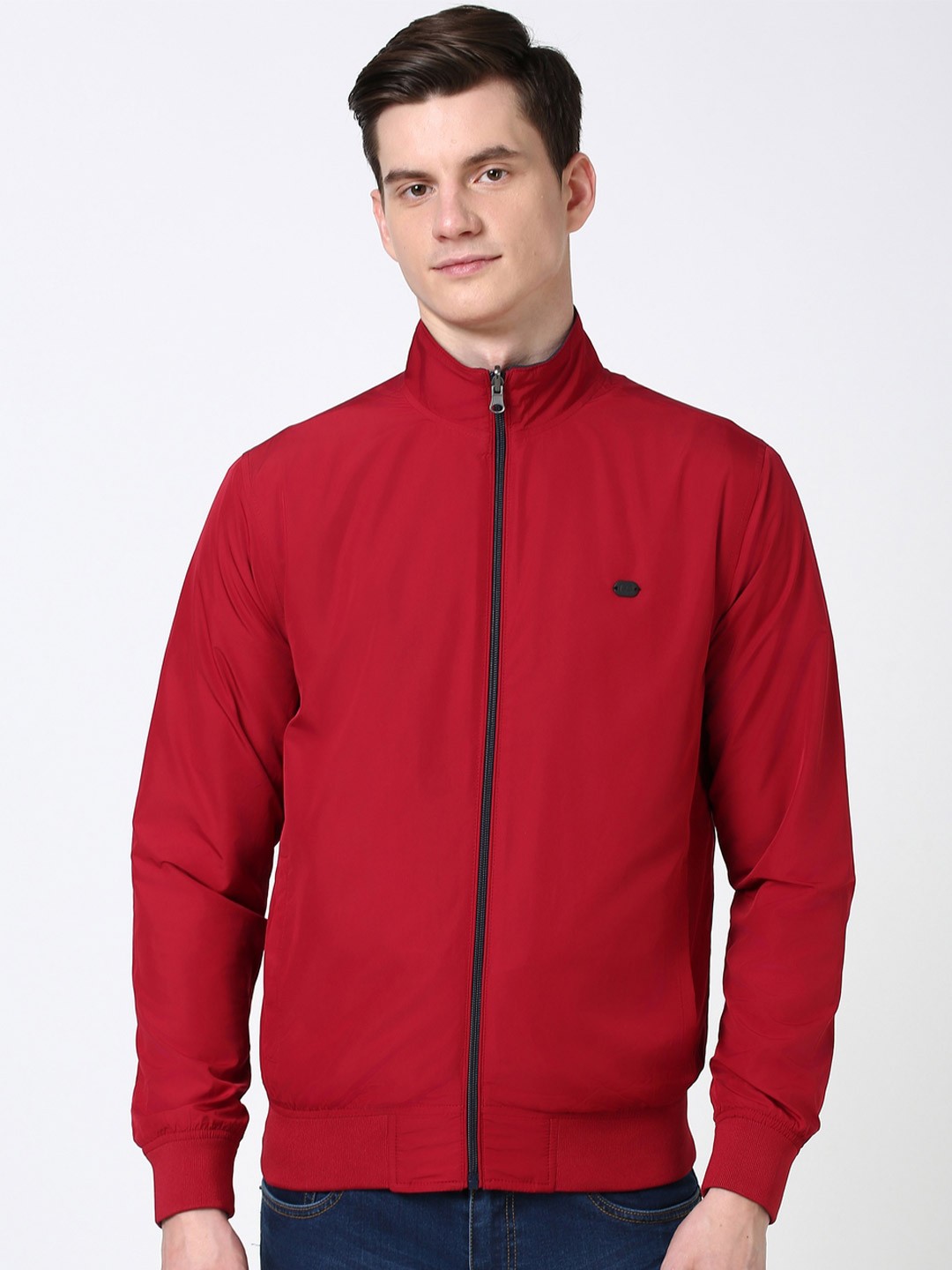 

Peter England Casuals Men Open Front Jacket, Red