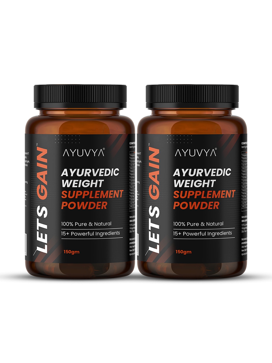 

Ayuvya Set Of 2 Lets Gain Mass Gain Powder- 150g Each, White