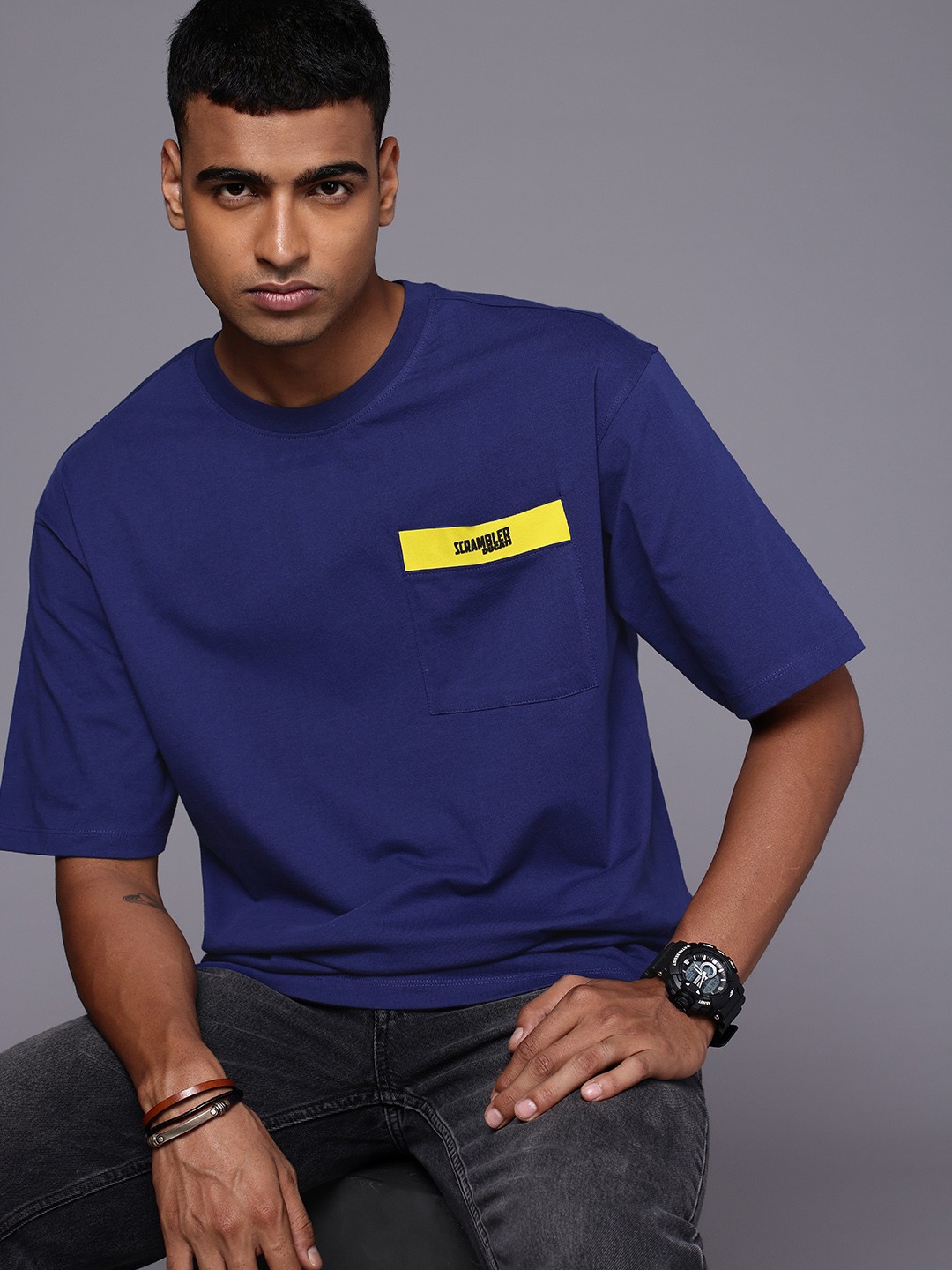 

Ducati Pure Cotton Relaxed Fit Pocket T-shirt, Blue