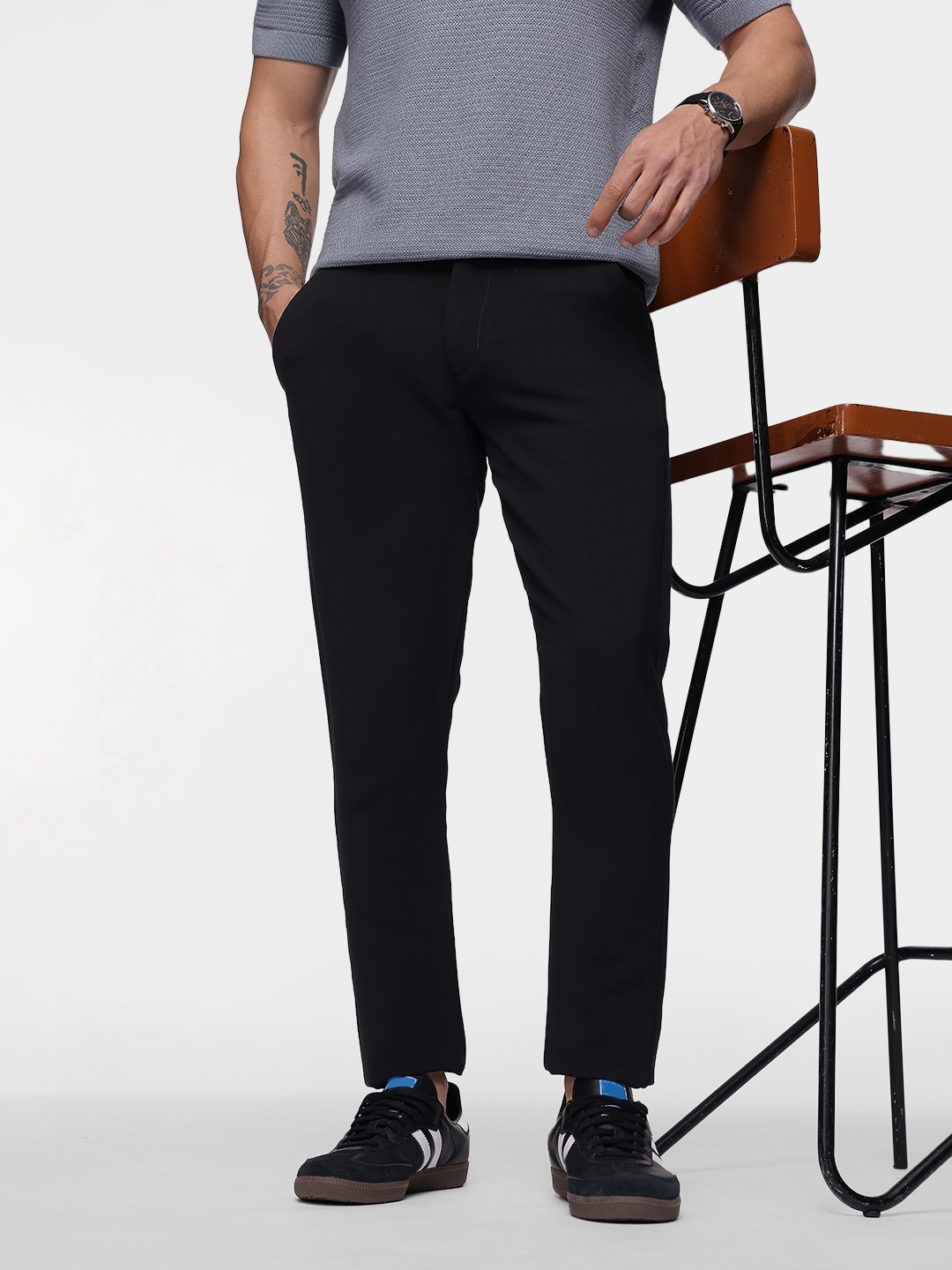 

French Connection Men Slim Fit Trousers, Black