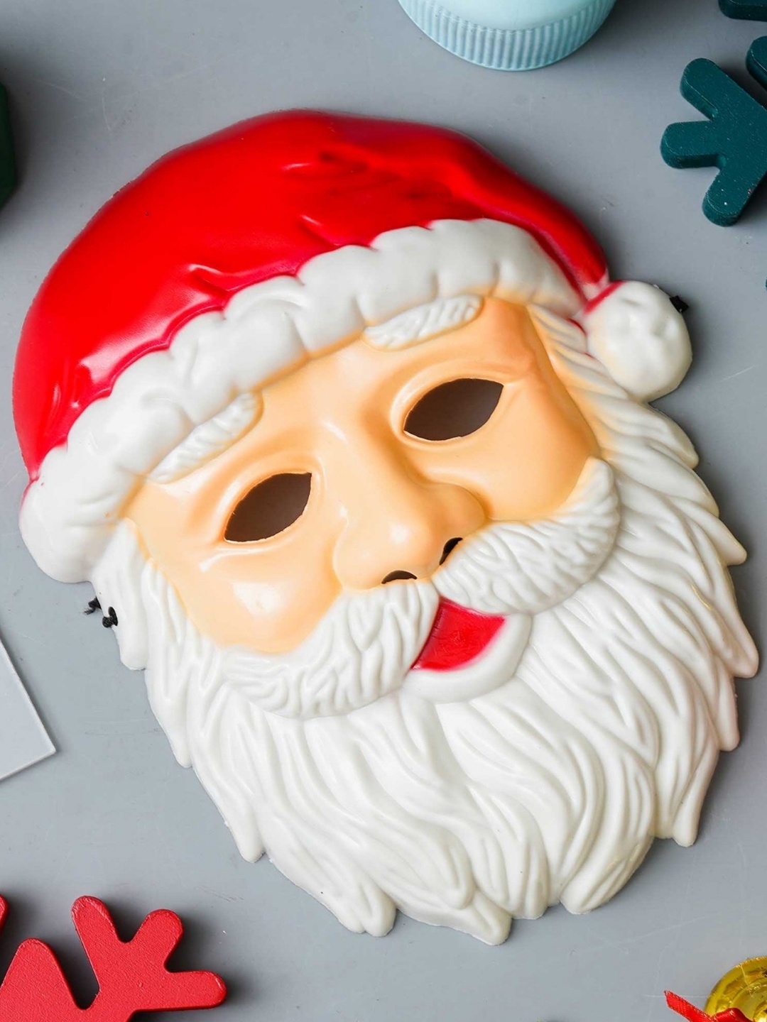 

eCraftIndia Santa Claus Face Mask, Red