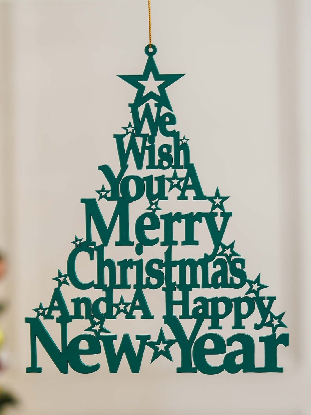

eCraftIndia Green Wooden Hanging Festive Decor