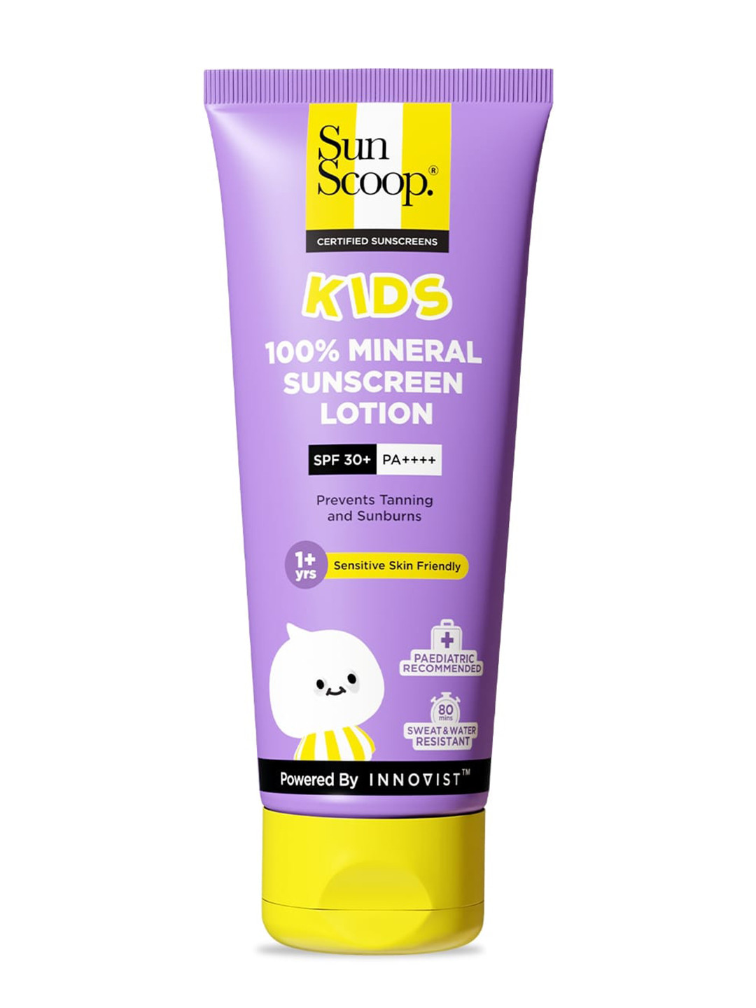 

SunScoop Kids SPF 30+ PA++++ 100% Mineral Sunscreen Lotion - 75g, Purple