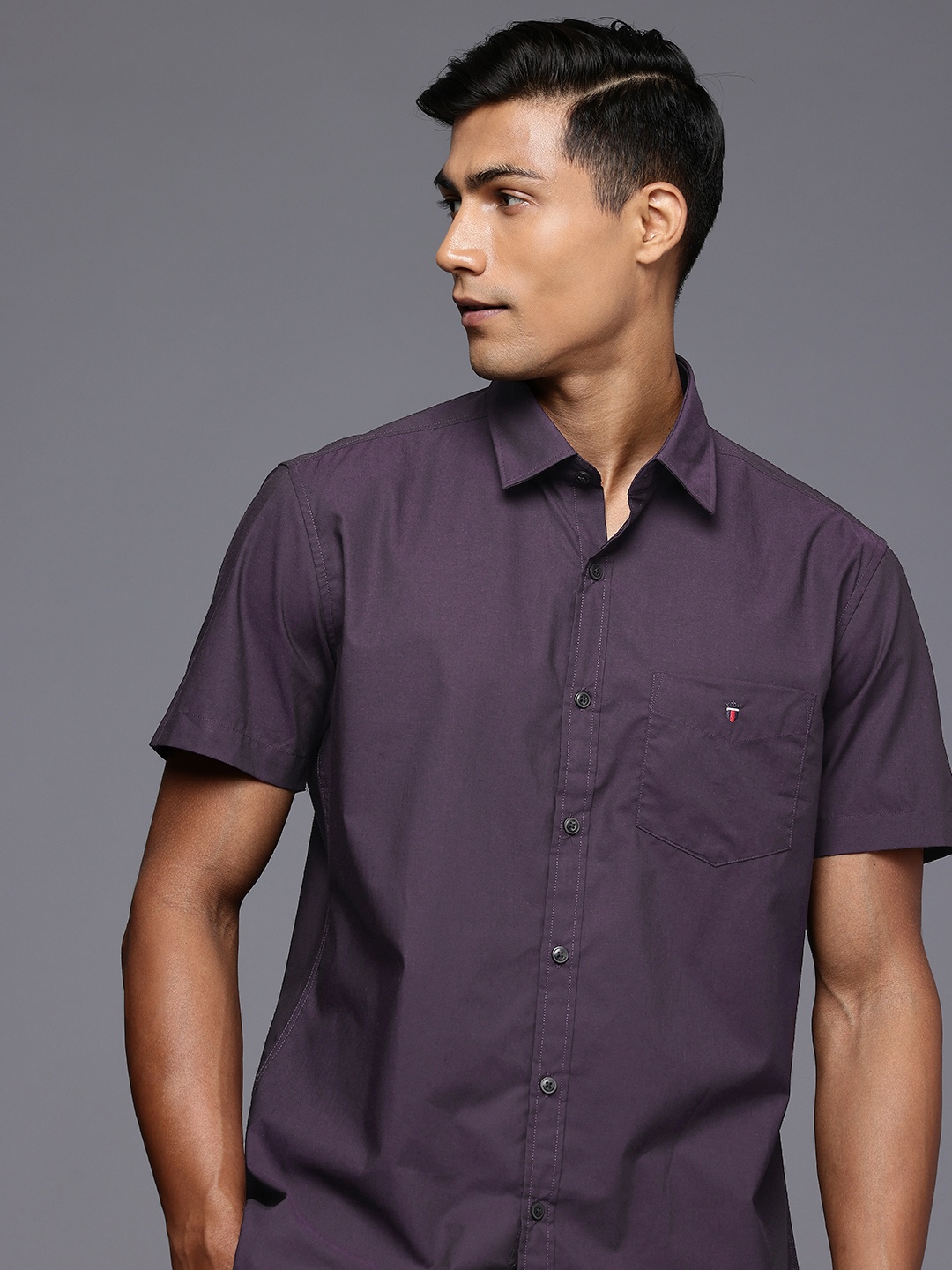 

Louis Philippe Sport Slim Fit Pure Cotton Casual Shirt, Purple