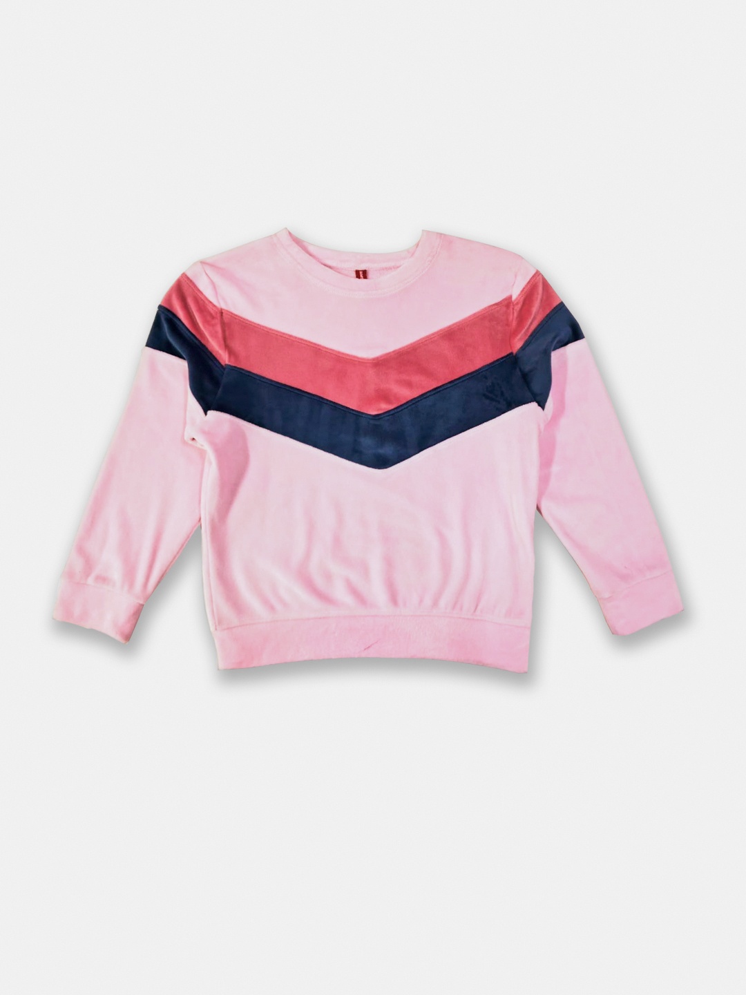 

Here&Now X Game Begins Girls Striped Sweatshirt, Pink
