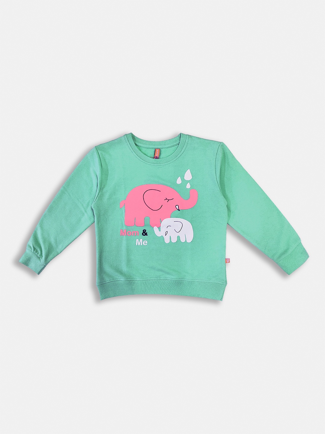 

Here&Now X Game Begins Girls Printed Sweatshirt, Sea green