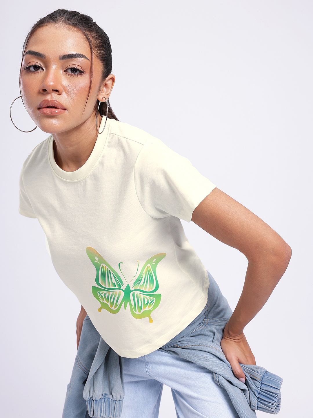 

glitchez Wings Unfold Printed T-shirt, Off white