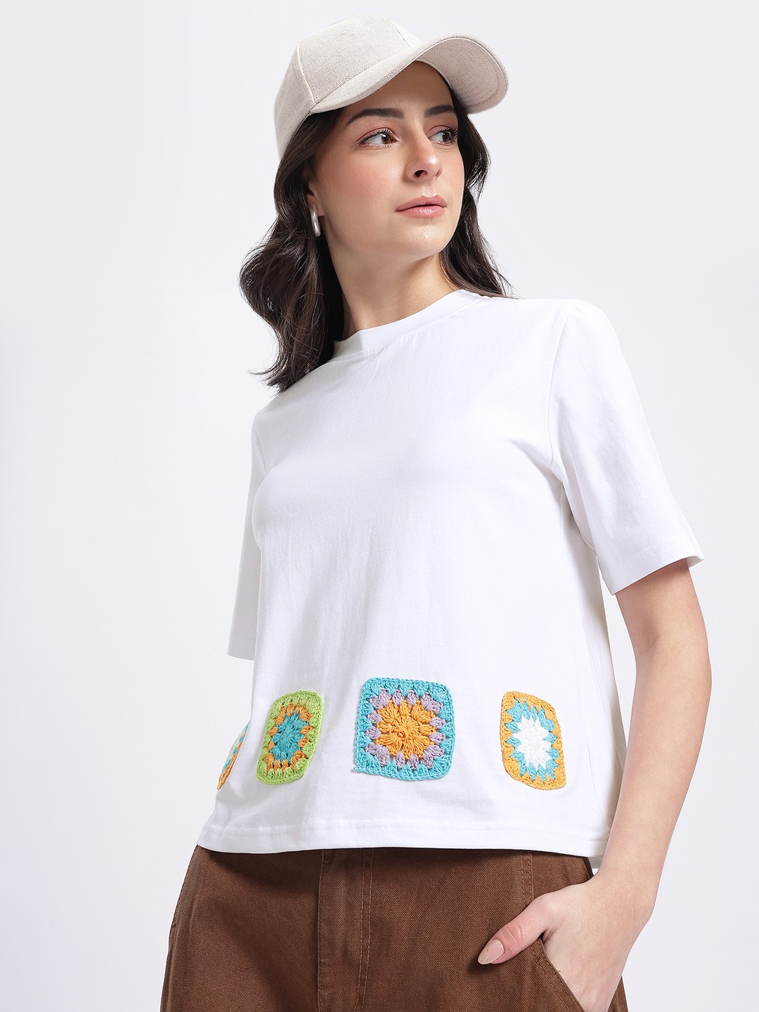 

glitchez Crochet Dreams T-shirt, White