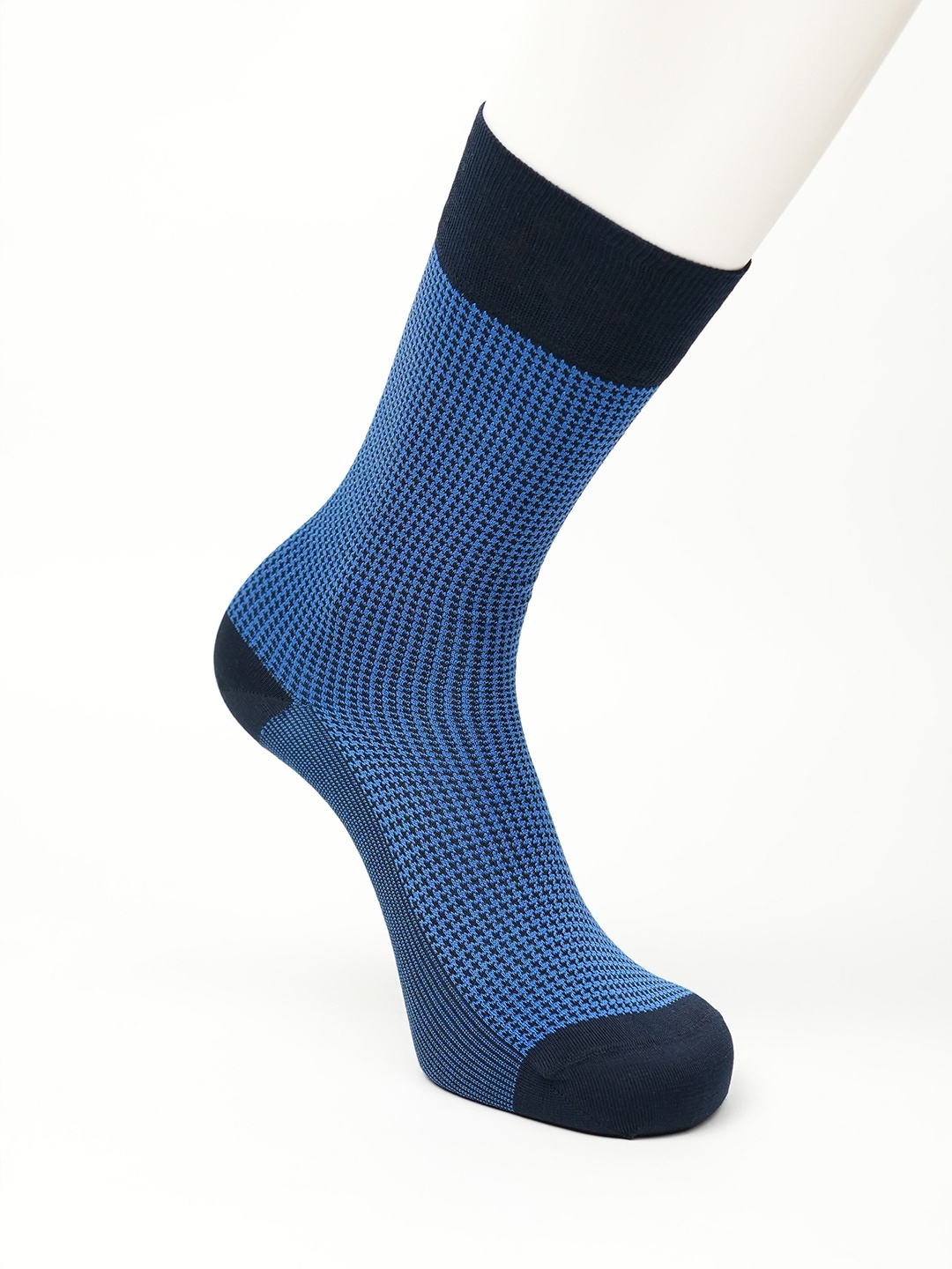 

Theater Men Houndstooth Cotton Socks, Blue