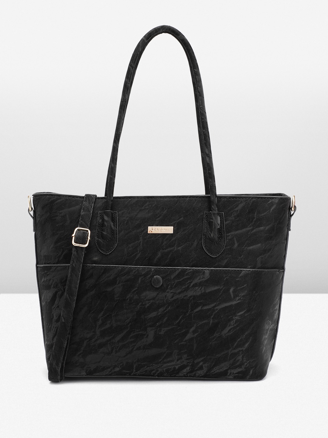 

Mast & Harbour Structured Printed Handheld Bag, Black