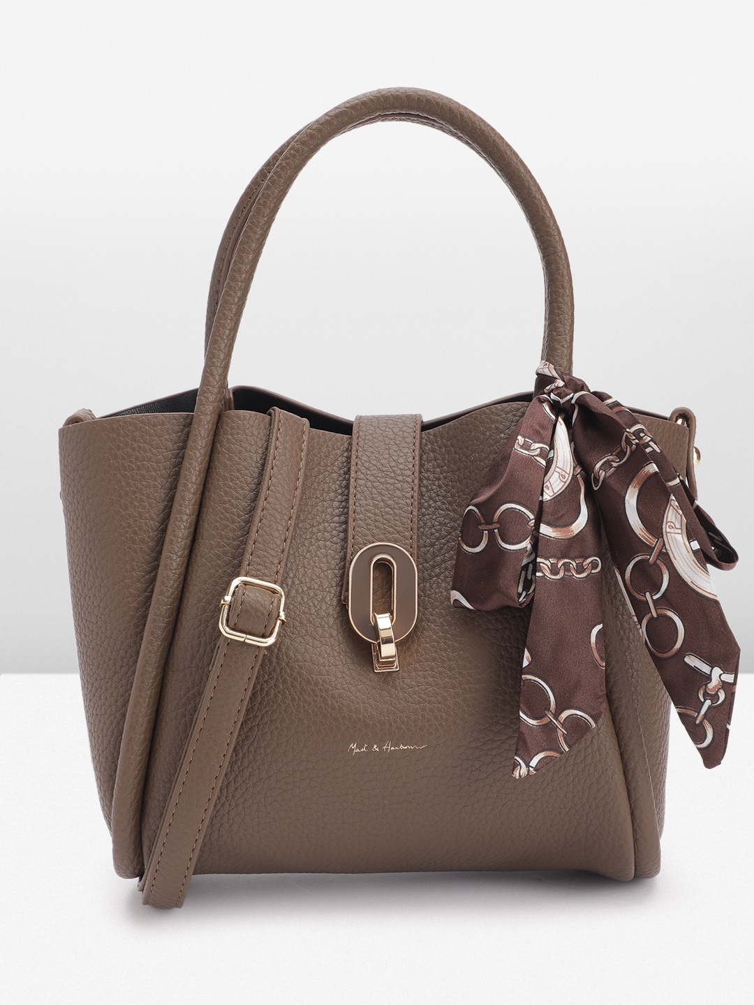 

Mast & Harbour Textured Structured Handheld Bag, Brown