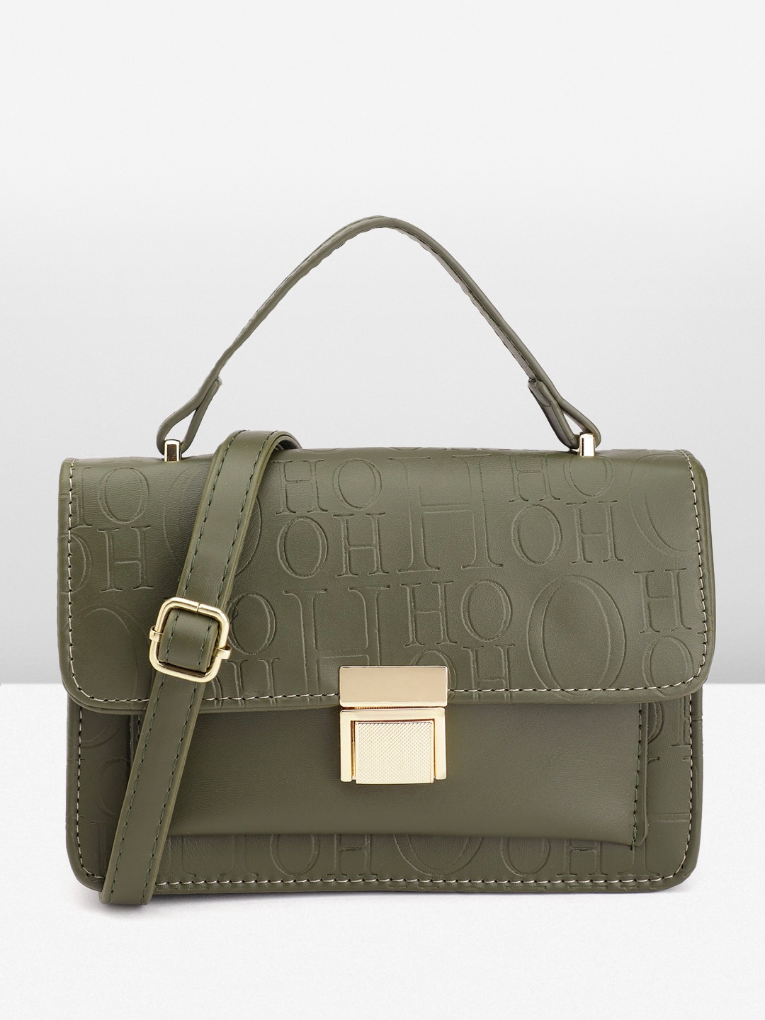 

Mast & Harbour Textured Structured Satchel, Olive