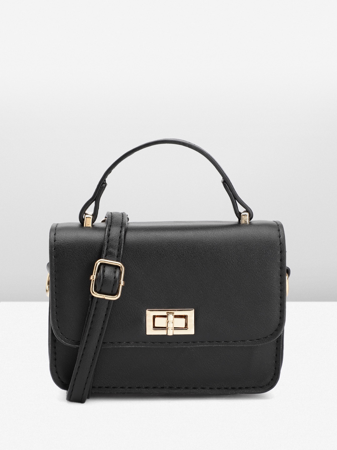 

Mast & Harbour Structured Satchel Bag, Black
