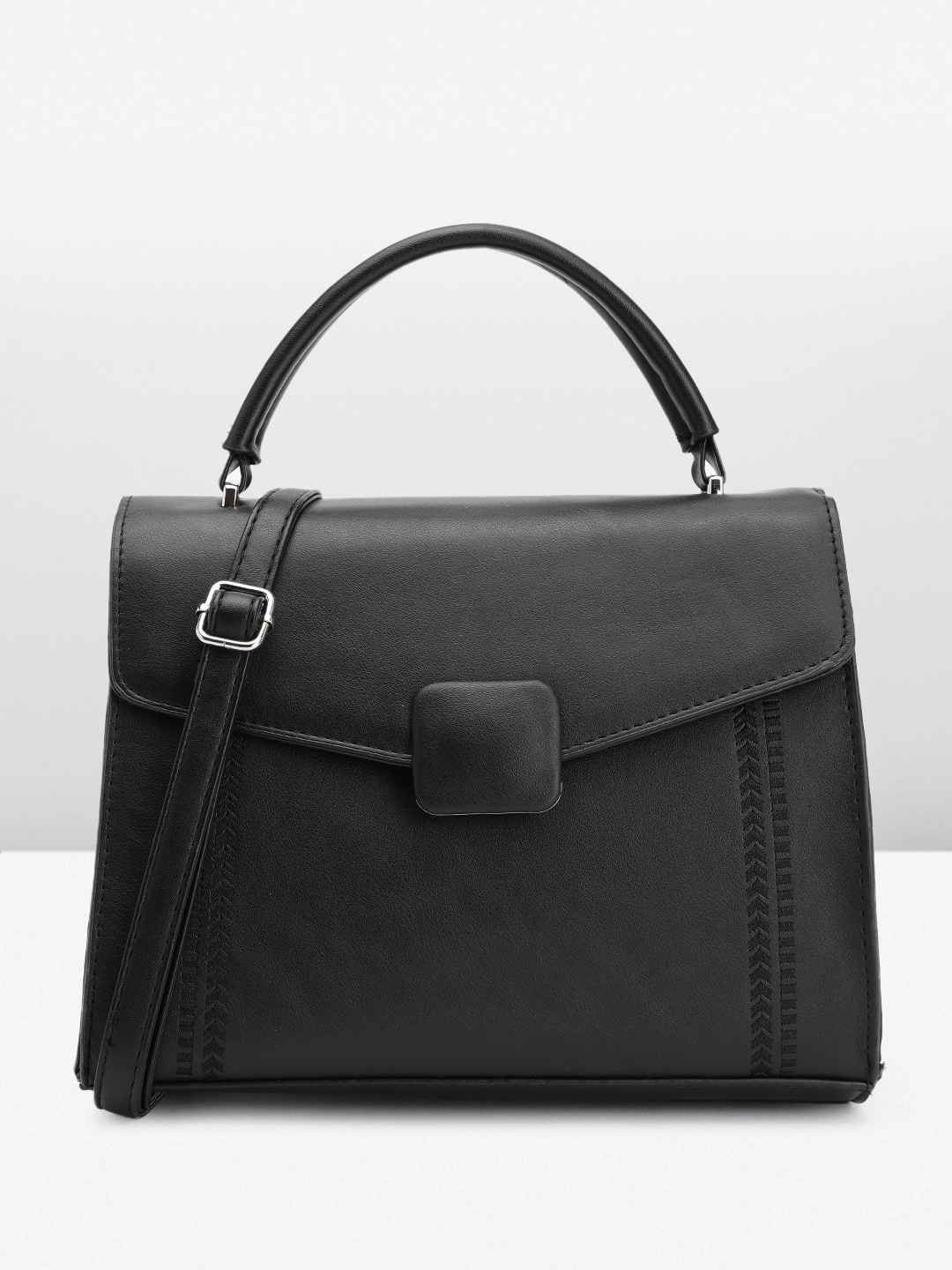 

Mast & Harbour Structured Satchel Bag, Black