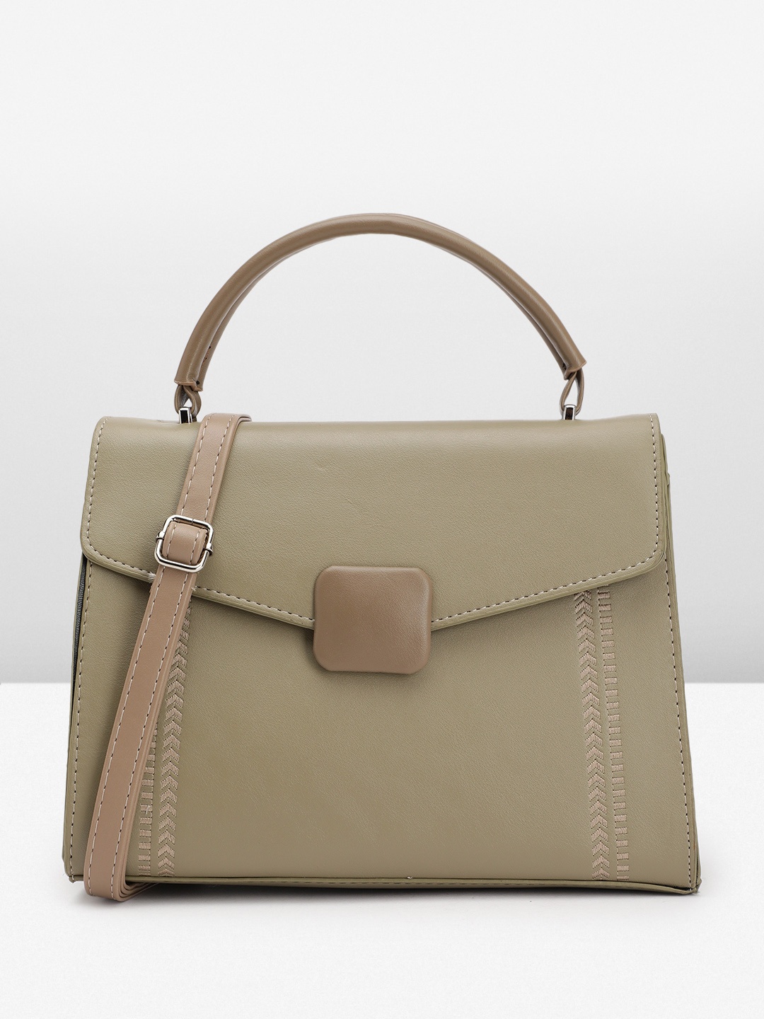 

Mast & Harbour Structured Satchel Bag, Olive