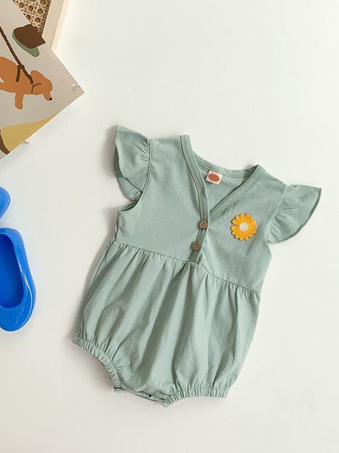

Ju Ju Jam Infant Girls Self-Design Bodysuits, Green