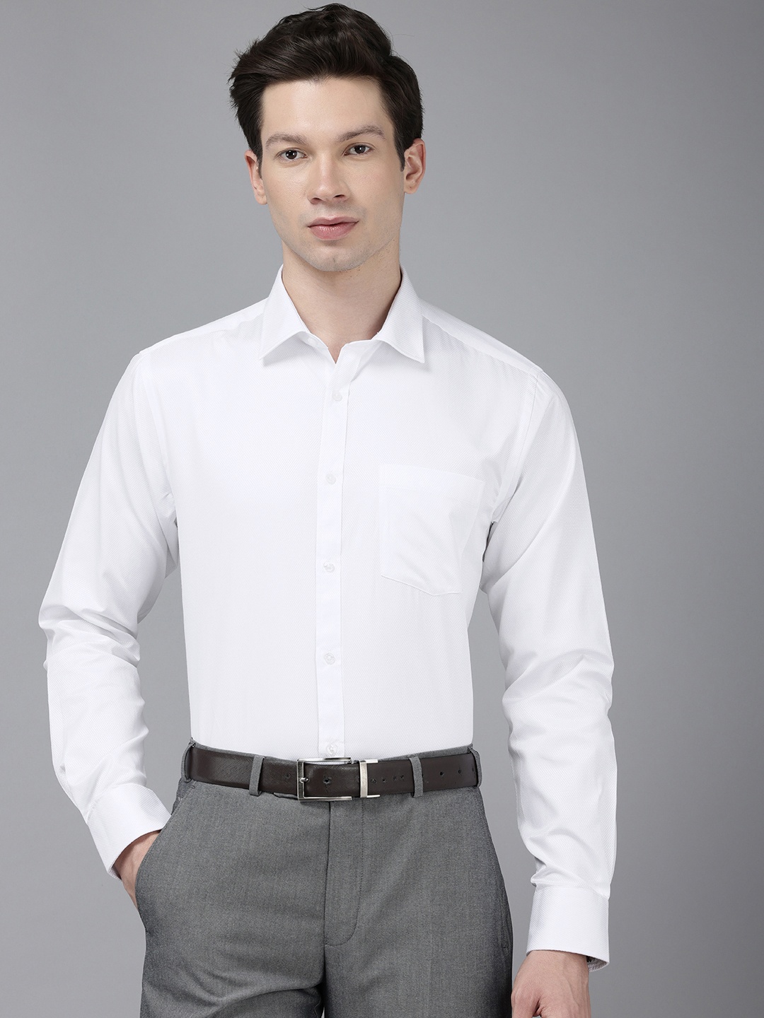 

Park Avenue Slim Fit Opaque Formal Shirt, White