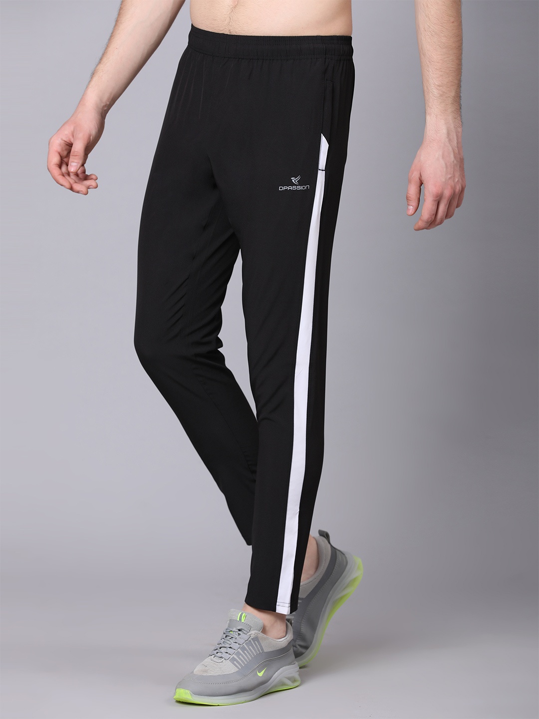 

Dpassion Men Mid-Rise Regular Fit Track Pants, Black