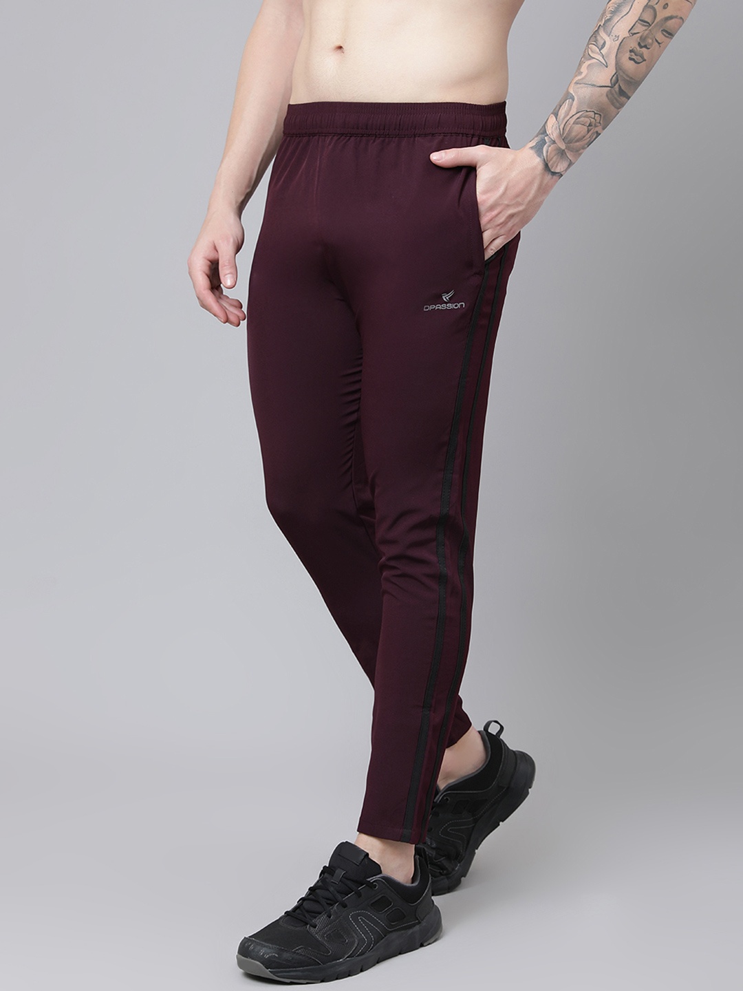 

Dpassion Men Mid-Rise Regular Fit Track Pants, Maroon