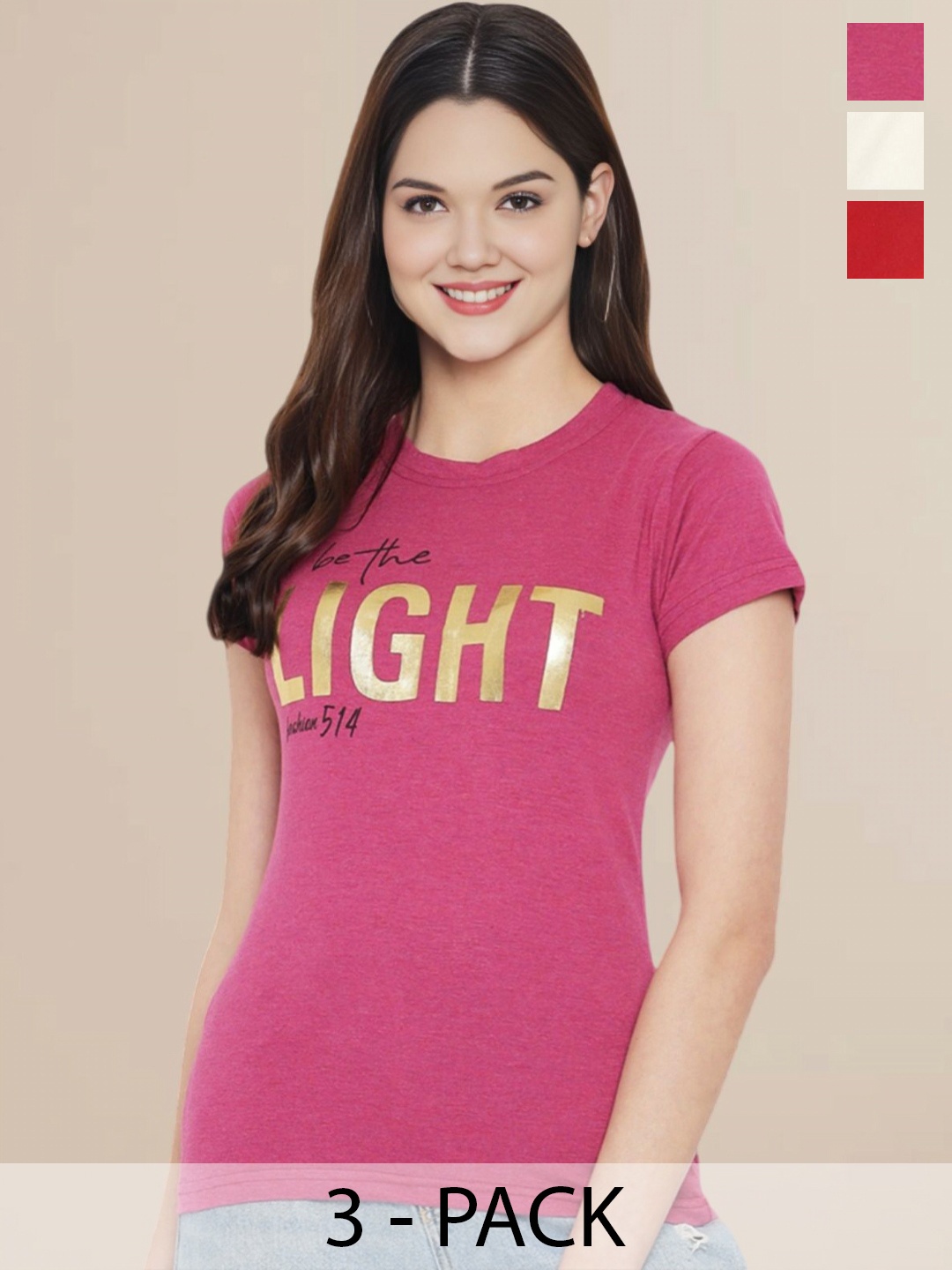 

Metronaut Women Typography 3 T-shirt, Multi