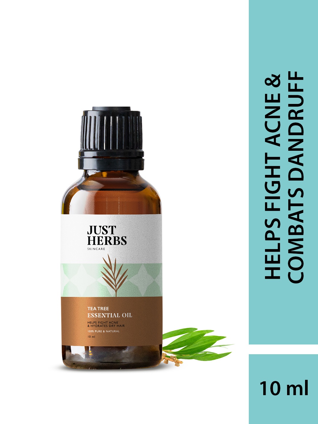 

Just Herbs 100% Pure Tea Tree Essential Oil For Acne & Dehydrated Hair - 30 ml, White