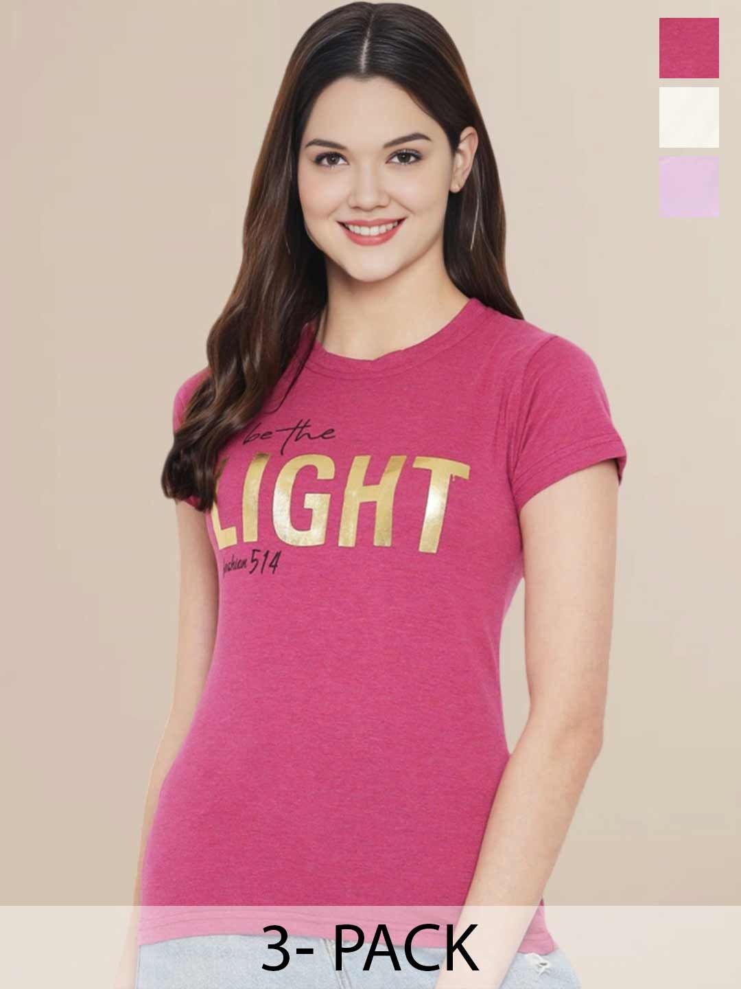 Metronaut Pack of 3 Typography Printed T-shirts, Multi
