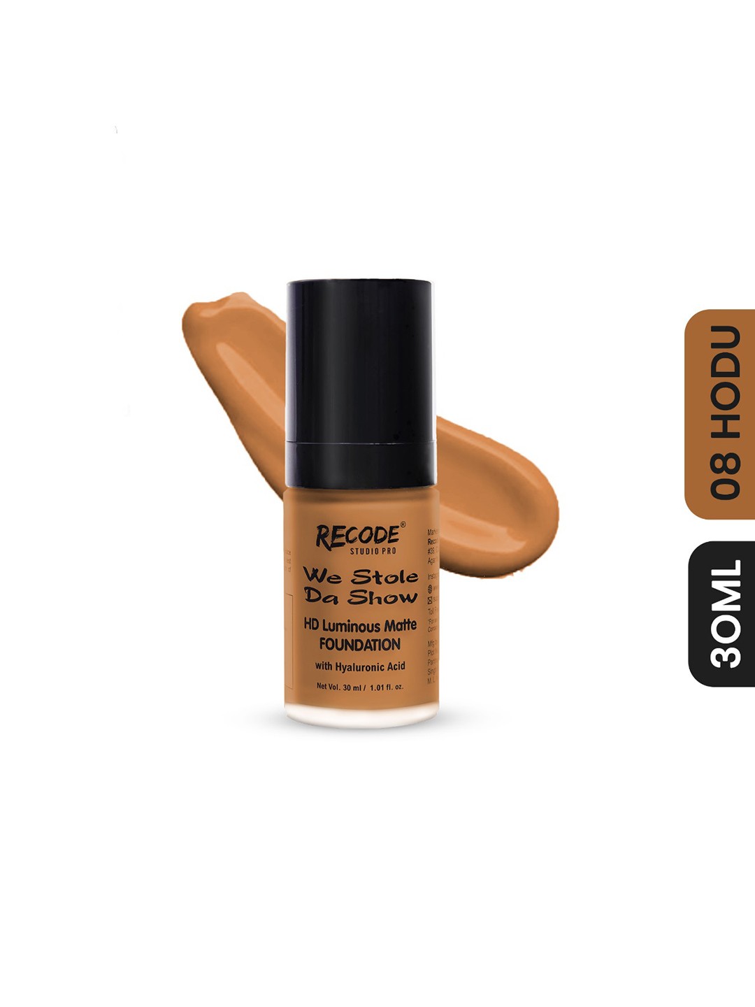 

Recode HD Luminous Matte Foundation With Hyaluronic Acid - 30 ml - Hodu - 08, Beige