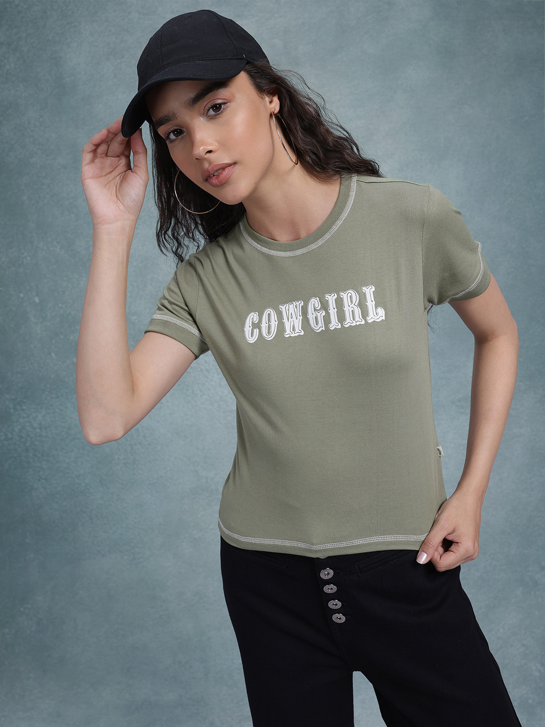 

The Roadster Life Co. Typography Printed T-shirt, Green