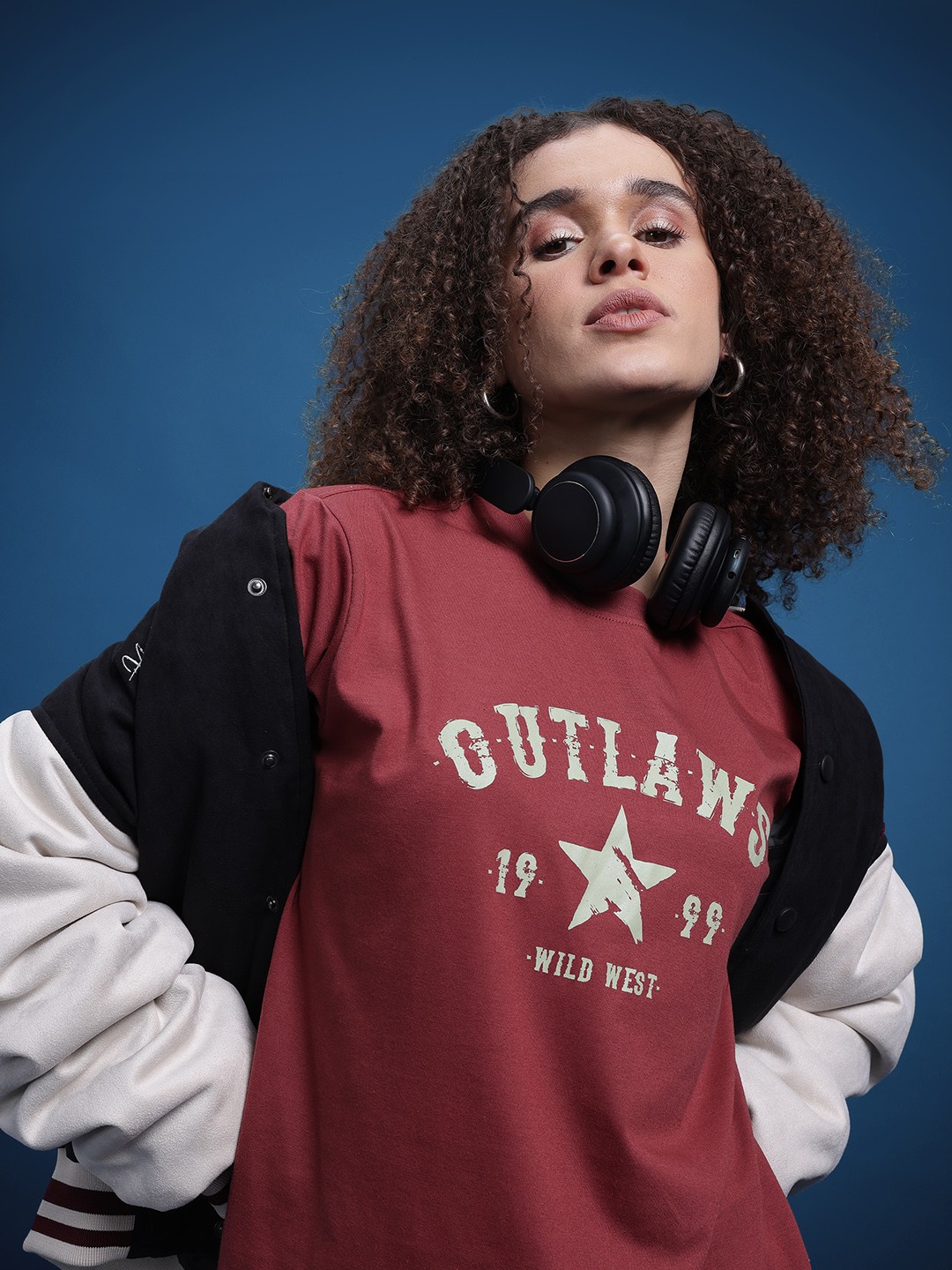 

The Roadster Life Co. Typography Printed T-shirt, Maroon