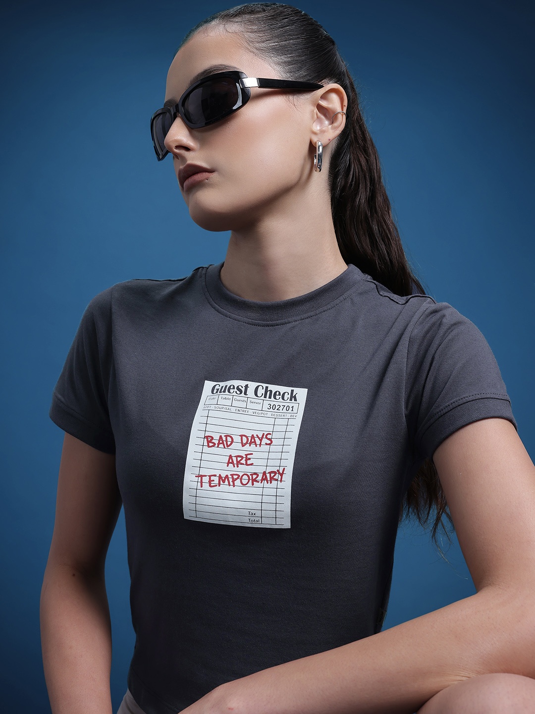 

The Roadster Life Co. Typography Printed T-shirt, Charcoal