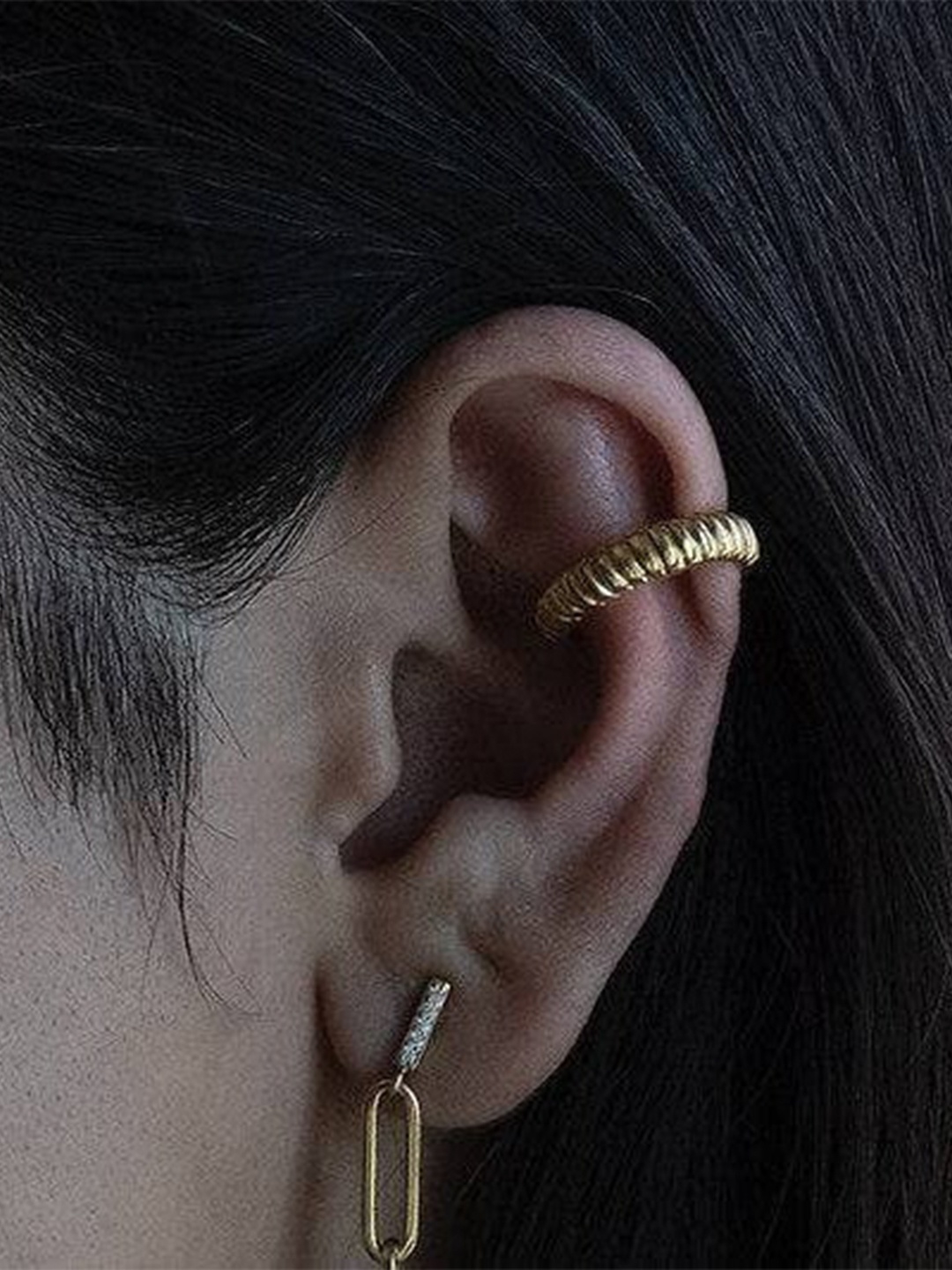

Anushka Jain Jewellery 925 Sterling Silver Gold Plated Classic Ear Cuff