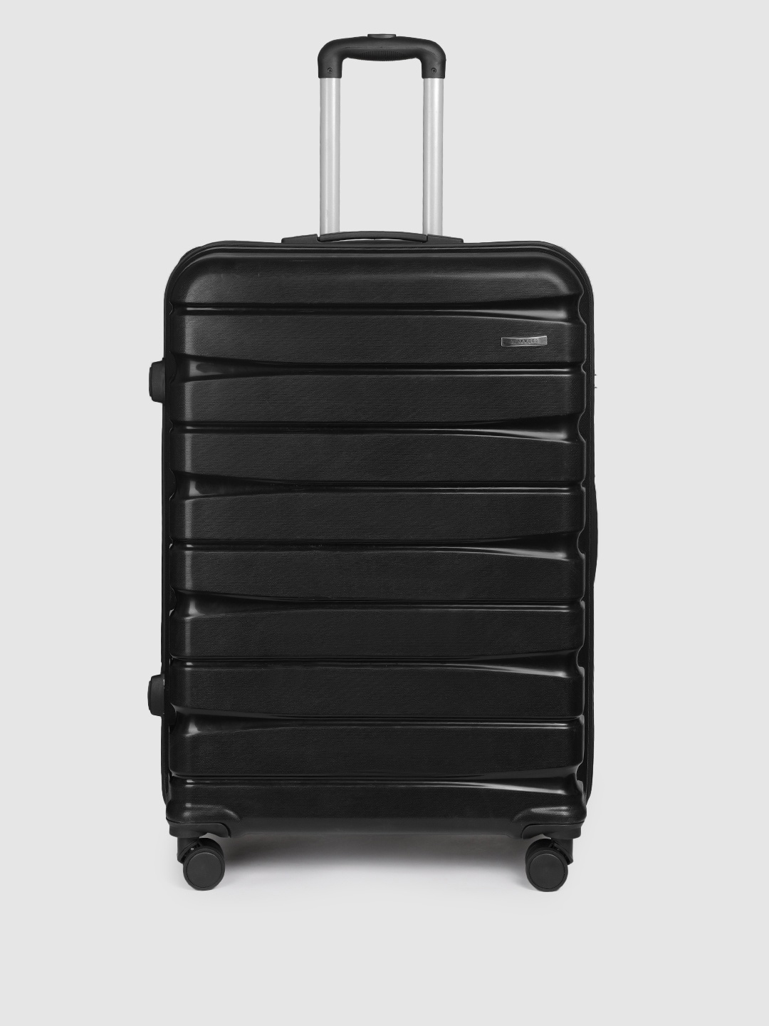 

Teakwood Leathers India Textured 360 Degree Rotation Hard Large-Sized Trolley Bag 96L, Black