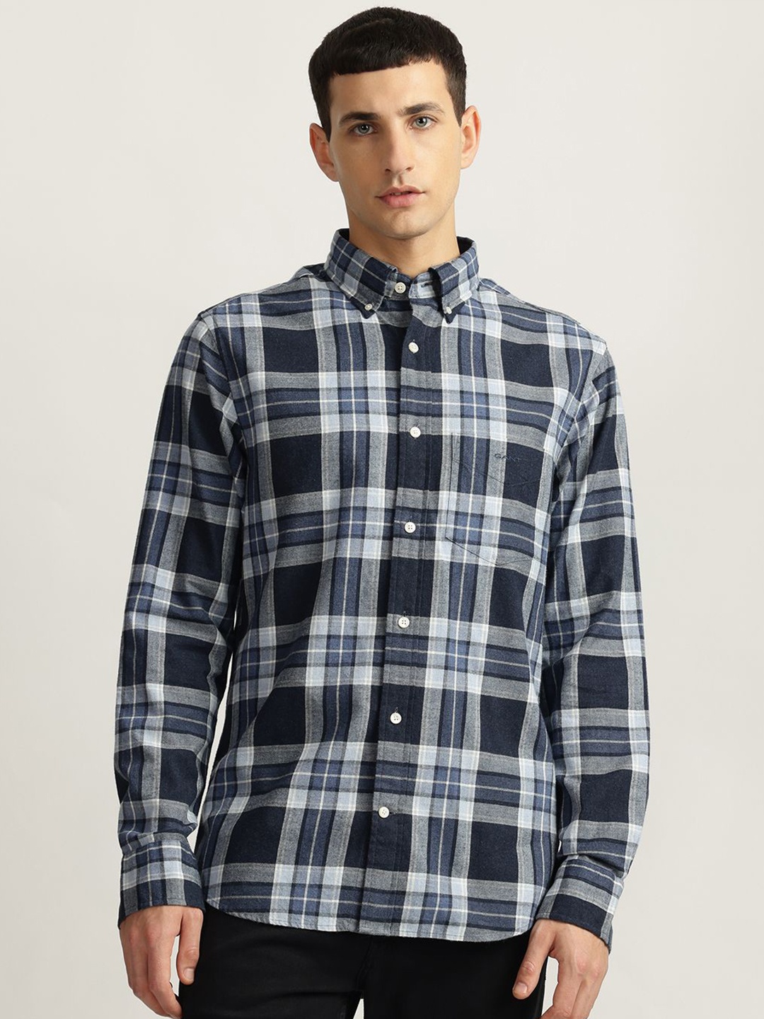 

GANT Pure Cotton Tartan Checked Casual Shirt, Blue